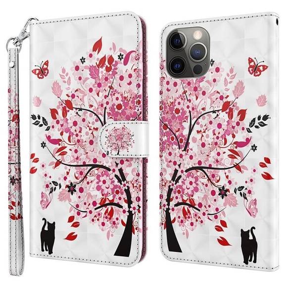 iPhone 15 - Etui Glitzer Effekt Baum
