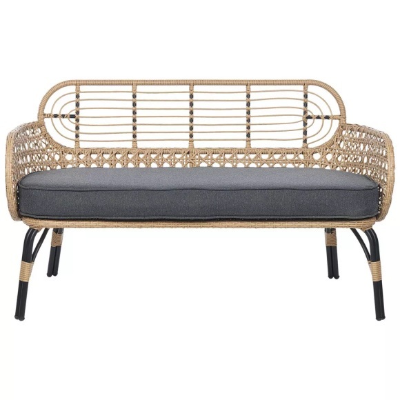 2 Sitzer Sofa aus PE Rattan Boho PRATELLO 2 Sitzer Sofa aus PE Rattan Boho PRATELLO