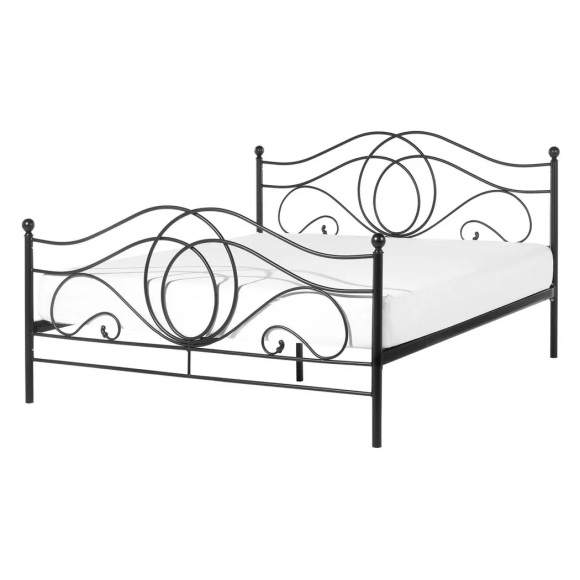 Bett mit Lattenrost aus Metall Retro LYRA Bett mit Lattenrost aus Metall Retro LYRA