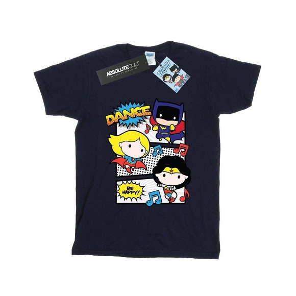 Chibi Super Friends Dance Tshirt Damen Marine S