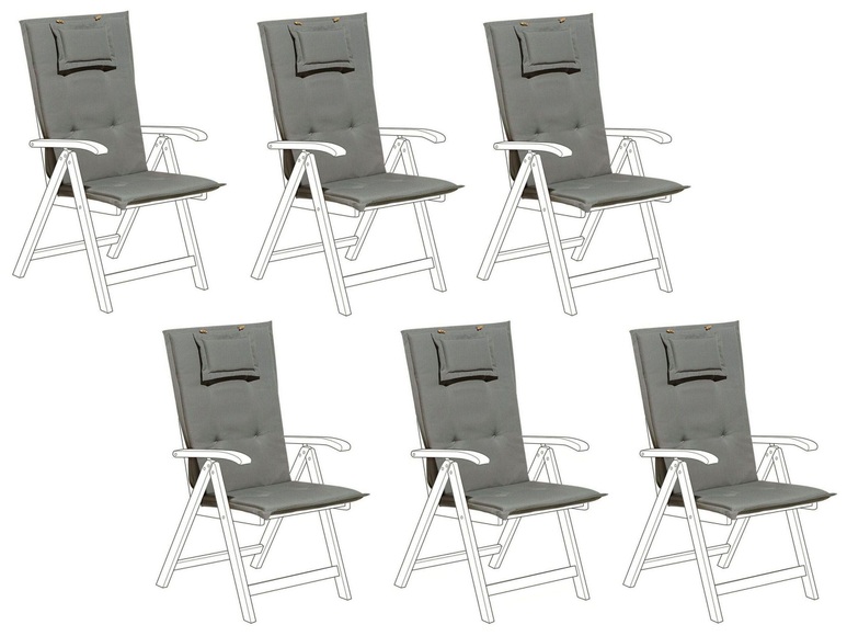 Set mit 6 Gartenkissen aus Polyester Modern TOSCANA Set mit 6 Gartenkissen aus Polyester Modern TOSCANA