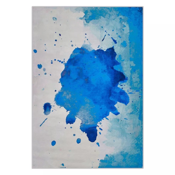 Beliani Teppich blau Flecken-Muster 140 x 200 cm ODALAR