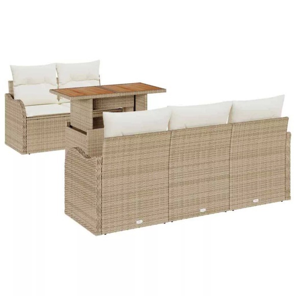VidaXL - Garten-sofa-set poly-rattan, One Size, Beige