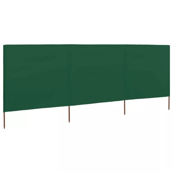 vidaXL 3-teiliges Windschutzgewebe 400 x 120 cm Grün
