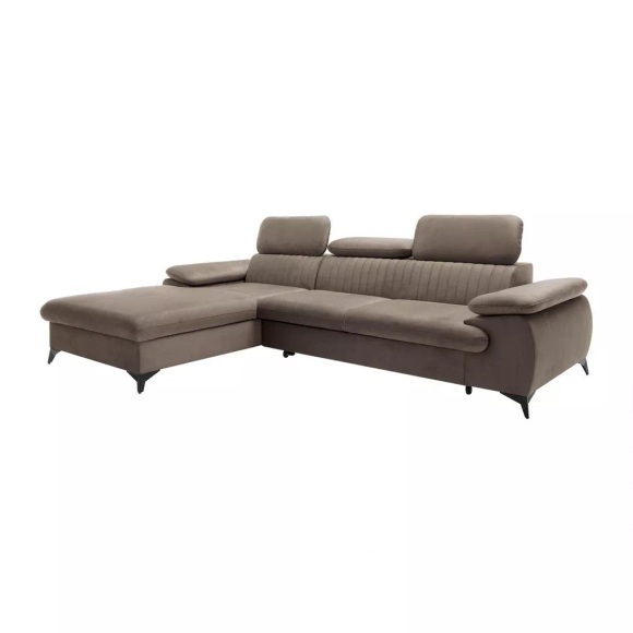 Ecksofa mit Schlaffunktion - Ecke links - Samt - Taupe - SAMARA von Ecksofa mit Schlaffunktion - Ecke links - Samt - Taupe - SAMARA von PASCAL MORABITO