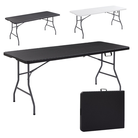Klapptisch Buffettisch Rattan Optik Gartentisch Campingtisch Klappbar Klapptisch Buffettisch Rattan Optik Gartentisch Campingtisch Klappbar