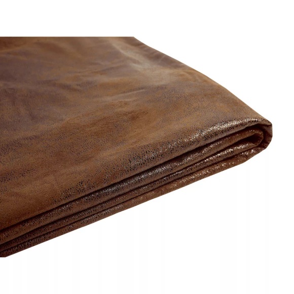 Beliani Bezug für Bett FITOU Lederoptik braun 180 x 200 cm