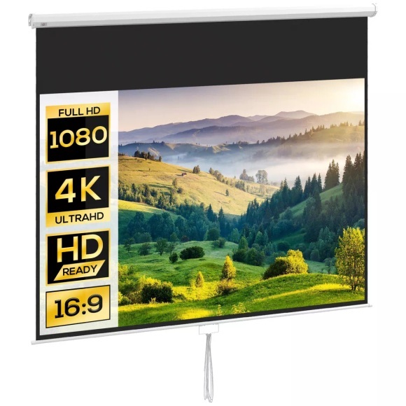 HOMCOM - Beamer Leinwand, Weiss