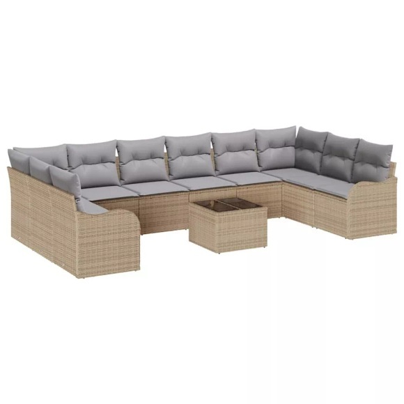 VidaXL - Garten-sofa poly-rattan, One Size, Beige