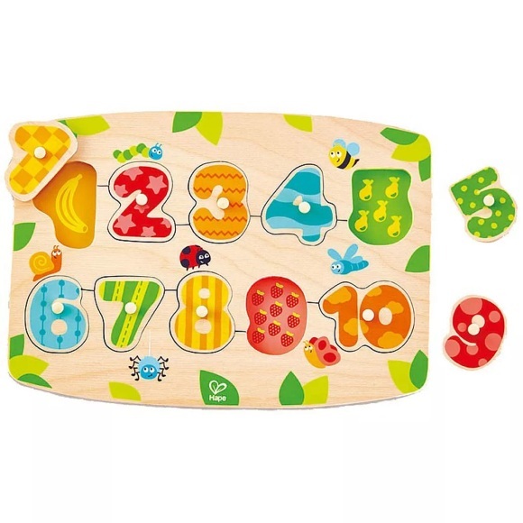 Hape Steckpuzzle ZAHLEN 11-teilig aus Holz
