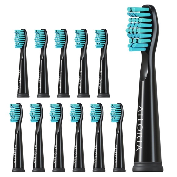 Ailoria 12er Pack Flash Travel Bürstenkopf Zubehör schwarz