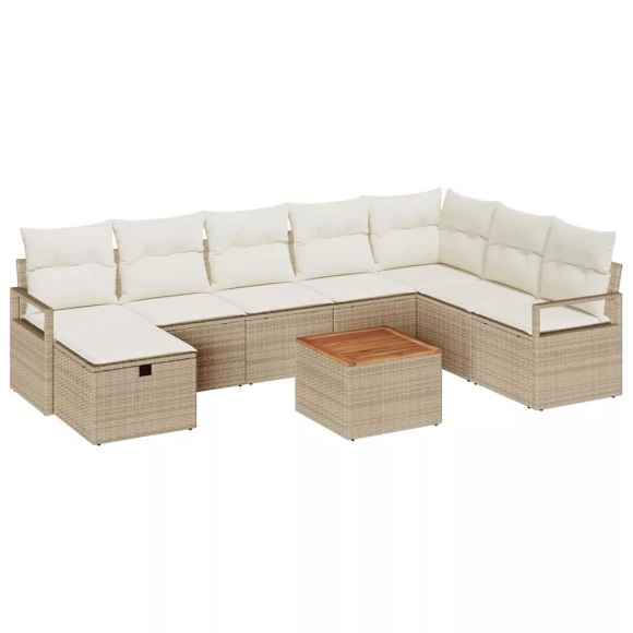 VidaXL - Garten-sofa poly-rattan, One Size, Beige