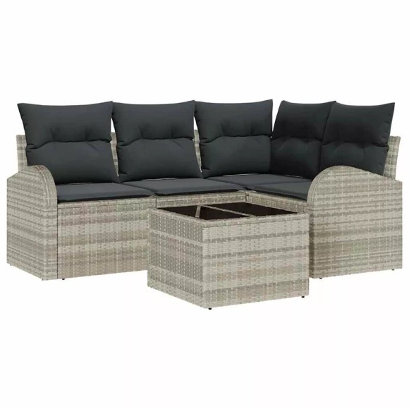 VidaXL - Garten-sofa poly-rattan, One Size, Grau