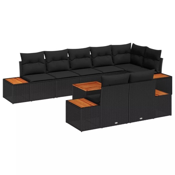 VidaXL - Outdoor-sofa poly-rattan, One Size, Schwarz
