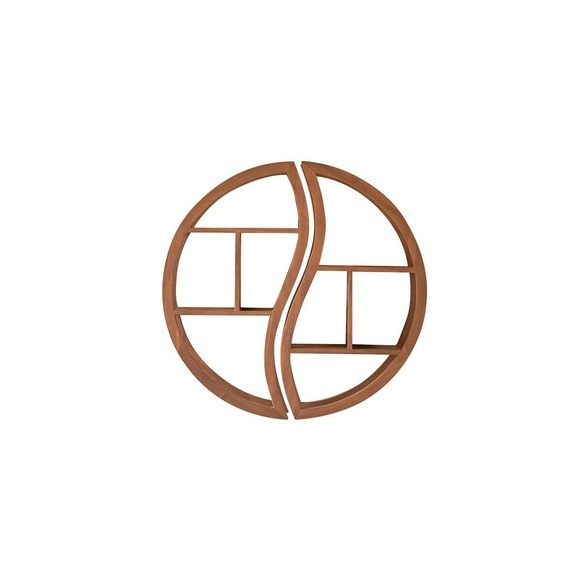 Kinder-Wandregal aus massivem Teakholz Ying Yang Kinder-Wandregal aus massivem Teakholz Ying Yang