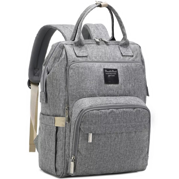 Only-bags.store - Wickelrucksack stylischer mit Wickelauflage multifunktionaler wasserabweisender Großraumrucksack für unterwegs, Damen, Grau, One Size
