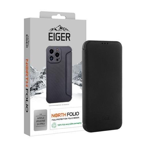 Eiger - iPhone 14 Pro North Case Folio Hybrid Book-Style Tasche (EGCA00388) - Schwarz