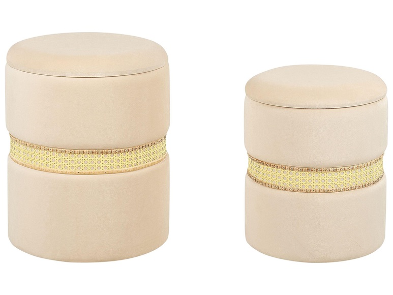 Pouf aus Samtstoff Modern MEDFORD Pouf aus Samtstoff Modern MEDFORD