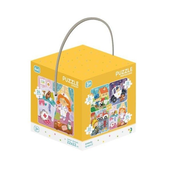Dodo - Puzzle 4in1 Berufe 4er Pack, 36M+