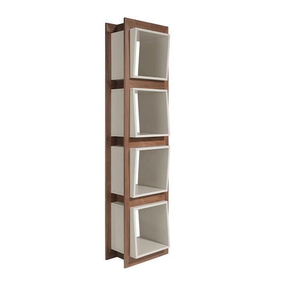 Angel Cerda - Bücherregal - Braun und Weiss