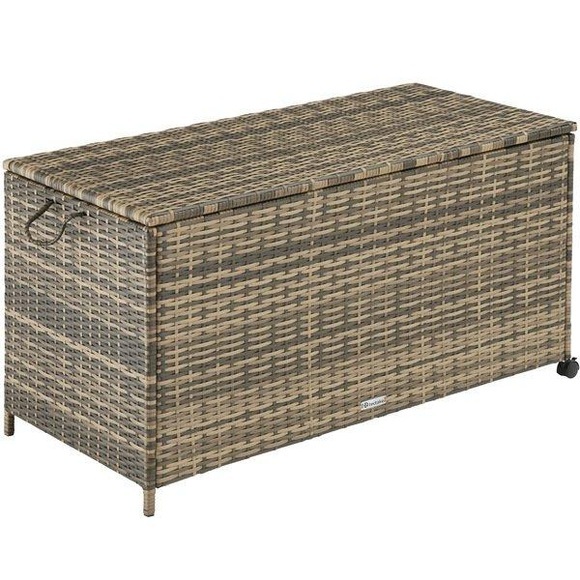 Auflagenbox mit Aluminiumgestell und Rollen Auflagenbox mit Aluminiumgestell und Rollen