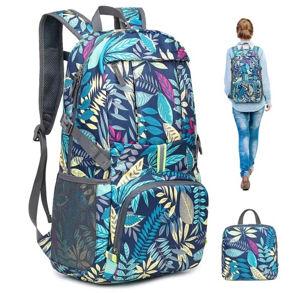 Only-bags.store - Packbarer Rucksack Ultraleichter faltbarer Wasserdichtes Wandern Tagesrucksack Sicheres Reflektierendes Design Wanderrucksack, für Damen, Multicolor, One Size