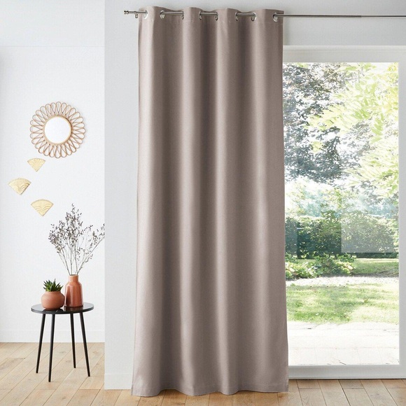 Blickdichter Vorhang Taïma Unisex Grau 145x220 cm