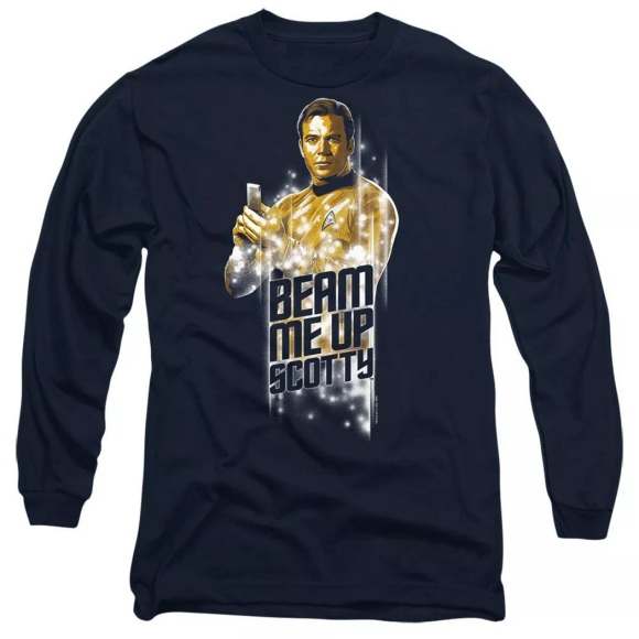 Star Trek - Beam Me Up TShirt, für Damen, Marine, Größe XL