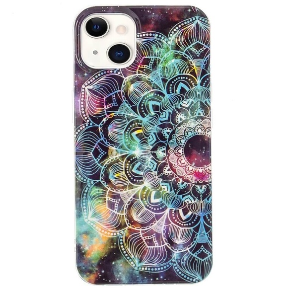 iPhone 15 - Nachtleuchtende Silikon Hülle Mandala