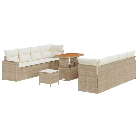 VidaXL - Garten-sofa poly-rattan, One Size, Beige