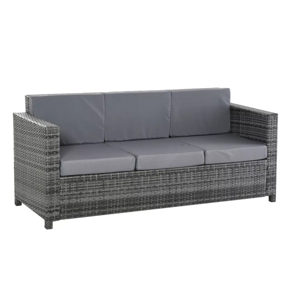 Outsunny - Rattan Sofa, One Size, Grau