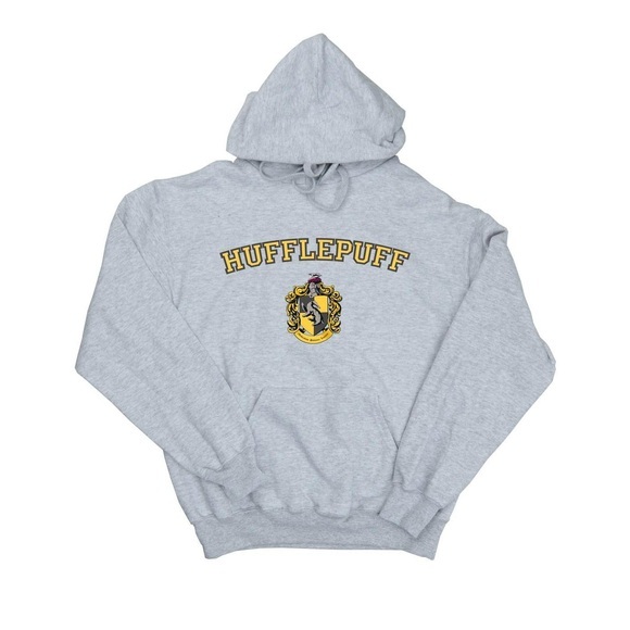 Hufflepuff Crest Kapuzenpullover Damen Grau L
