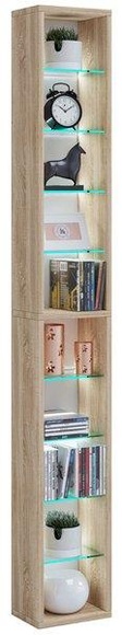 Holz CD DVD Standregal Bücherregal Aufbewahrung Deko Regal Glas Rasato XL Holz CD DVD Standregal Bücherregal Aufbewahrung Deko Regal Glas Rasato XL
