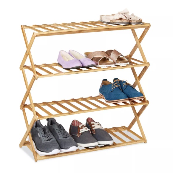 Northix - Faltbares Schuhregal aus Bambus, One Size
