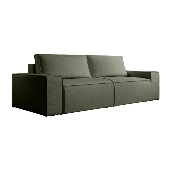 Sofa 4-Sitzer - Mit Schlaffunktion - Strukturstoff - Grün - AMELIA Sofa 4-Sitzer - Mit Schlaffunktion - Strukturstoff - Grün - AMELIA