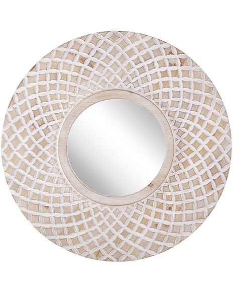 Wandspiegel aus Tannenholz Boho POMARO Wandspiegel aus Tannenholz Boho POMARO