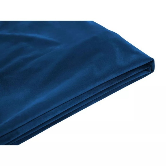 Beliani Bezug für Bett FITOU Samtstoff dunkelblau 160 x 200 cm