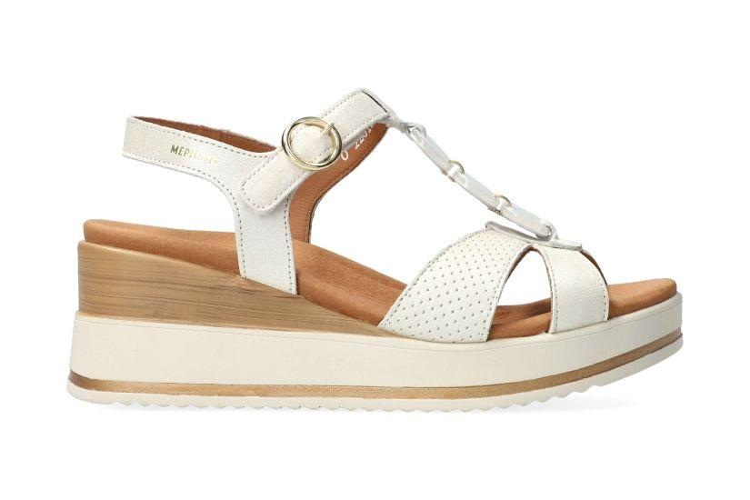 Seline - Leder Sandale Damen Grau 37