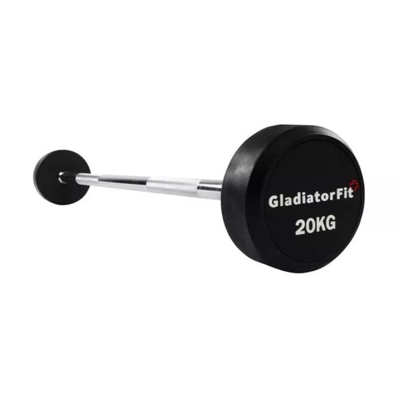 GladiatorFit Langhantel Gummi : 20 KG Langhantel