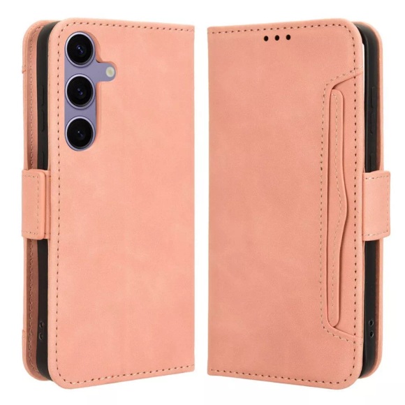 Cover-Discount - Galaxy S25 Etui viele Kartenfächer, Rosa