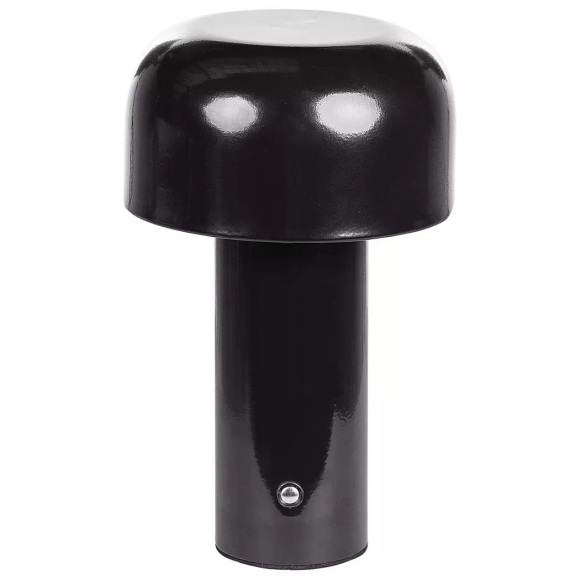 Beliani - Kabellose LED Tischlampe aus Eisen Retro BESOS, One Size, Schwarz