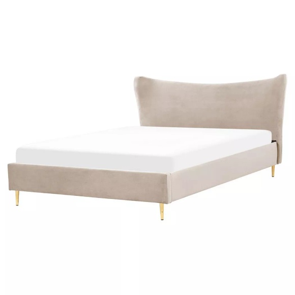 Bett mit Lattenrost aus Samtstoff Modern CHALEIX Bett mit Lattenrost aus Samtstoff Modern CHALEIX