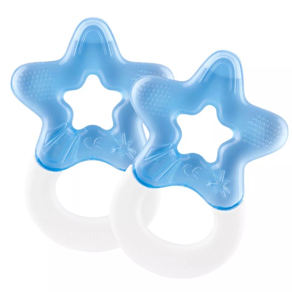 Activity-board - Kühlender Beißring 2er Set Baby Kühlende Beißhilfe und Beißspielzeug für Babys, One Size, Blau