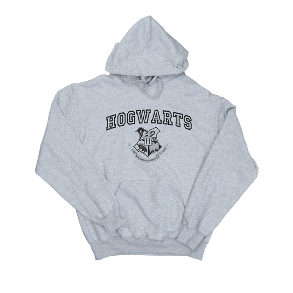 Hogwarts Crest Kapuzenpullover Damen Grau S