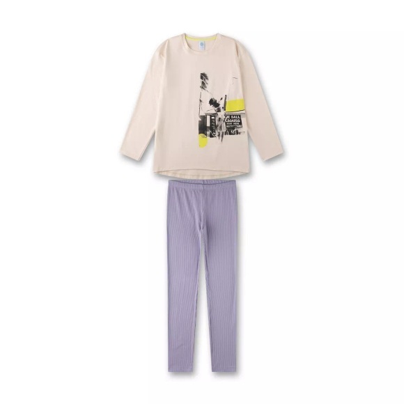 Sanetta - Mädchen Schlafanzug Fotoprint, 140, Multicolor