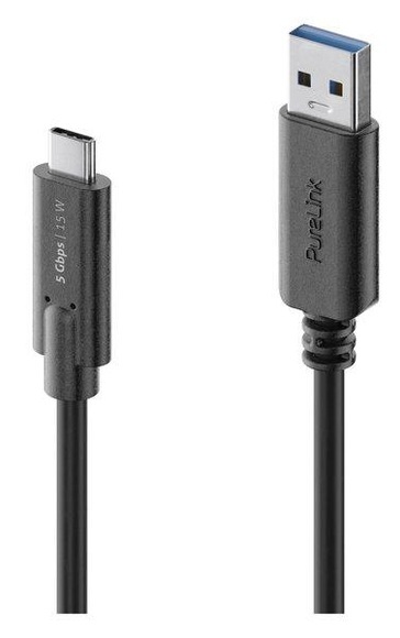 PureLink IS2601-015 USB Kabel 1,5 m USB 3.2 Gen 1 (3.1 Gen 1) USB A USB C Schwarz