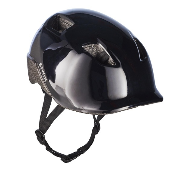 Fahrradhelm 100 Kinder Unisex Schwarz Leicht XS