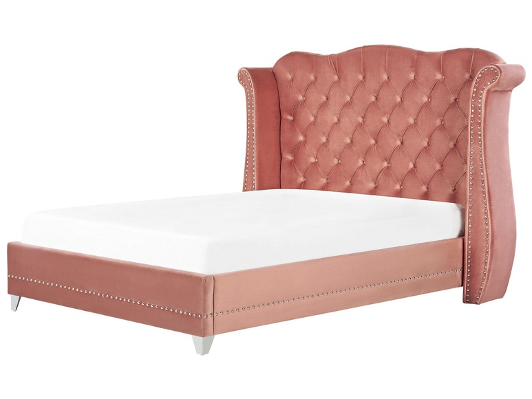 Bett mit Lattenrost aus Samtstoff Klassisch AYETTE Bett mit Lattenrost aus Samtstoff Klassisch AYETTE