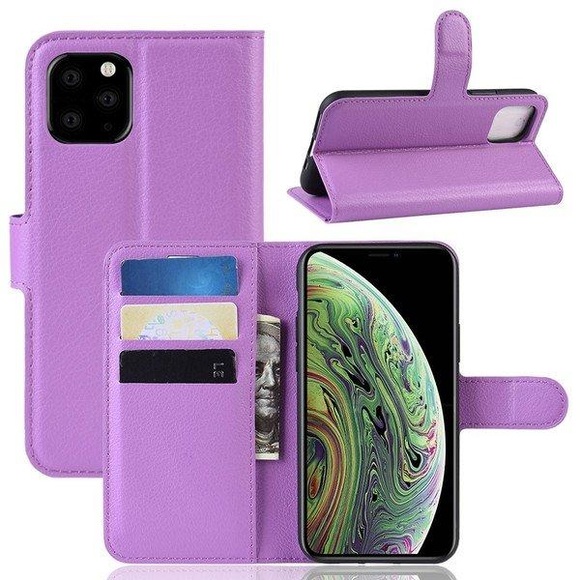 iPhone 11 Pro - Leder Etui Hülle mit Kartenfach