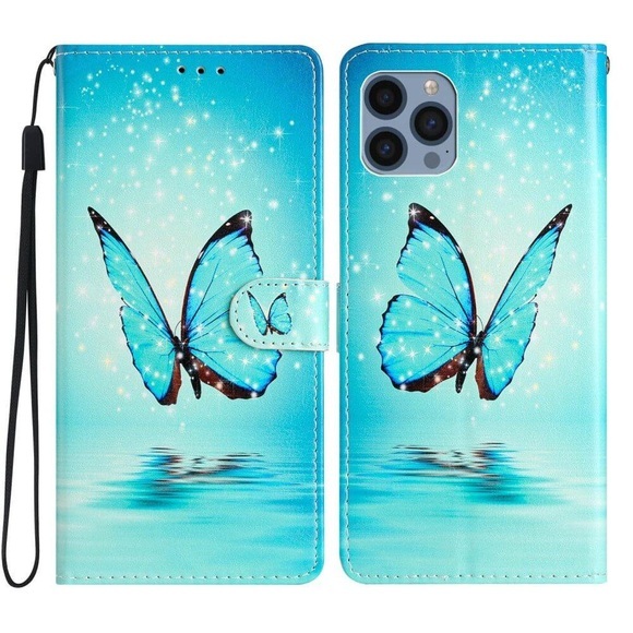 iPhone 15 Pro - Hülle Schmetterling mit Band